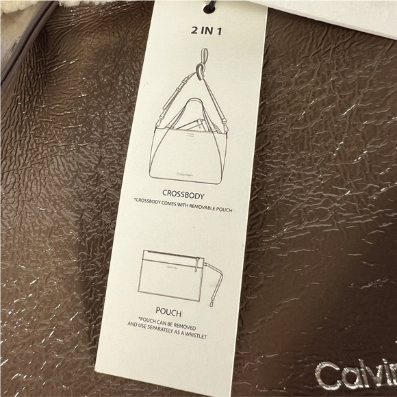 Calvin Klein Faux Fur Crossbody With Wristlet Pouch NWT - Picture 13 of 14